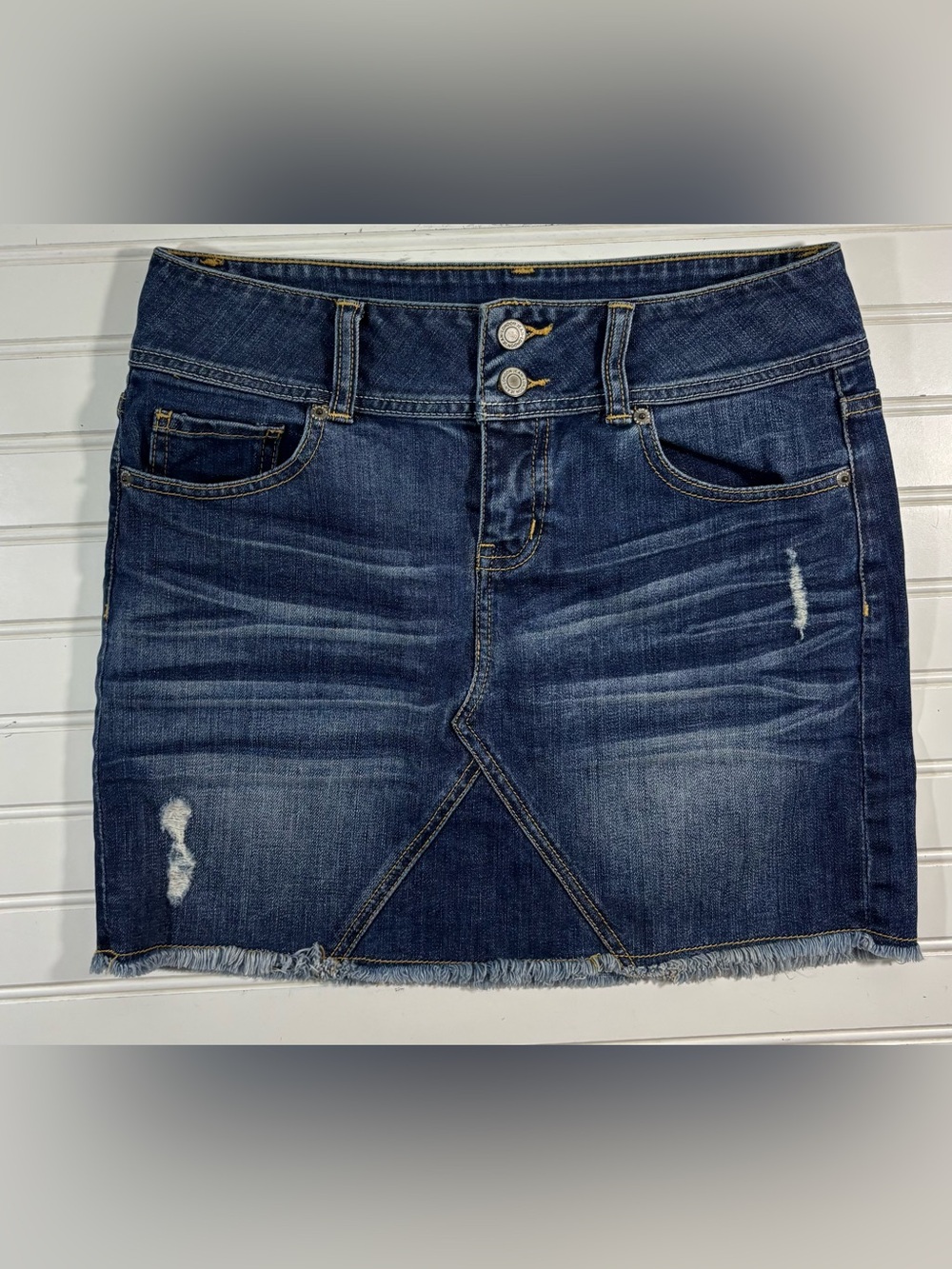 VS Hipster Victorias Secret Denim Skirt Womens Size 0 Y2K Grunge Country Western